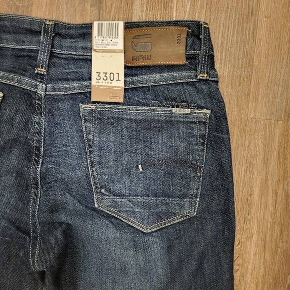 G Star Raw 3301 Bell Jeans Size 28 - Picture 7 of 10